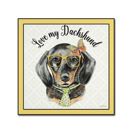 Trademark Fine Art Jean Plout 'Dachshund 2' Canvas Art, 24x24 ALI17087-C2424GG